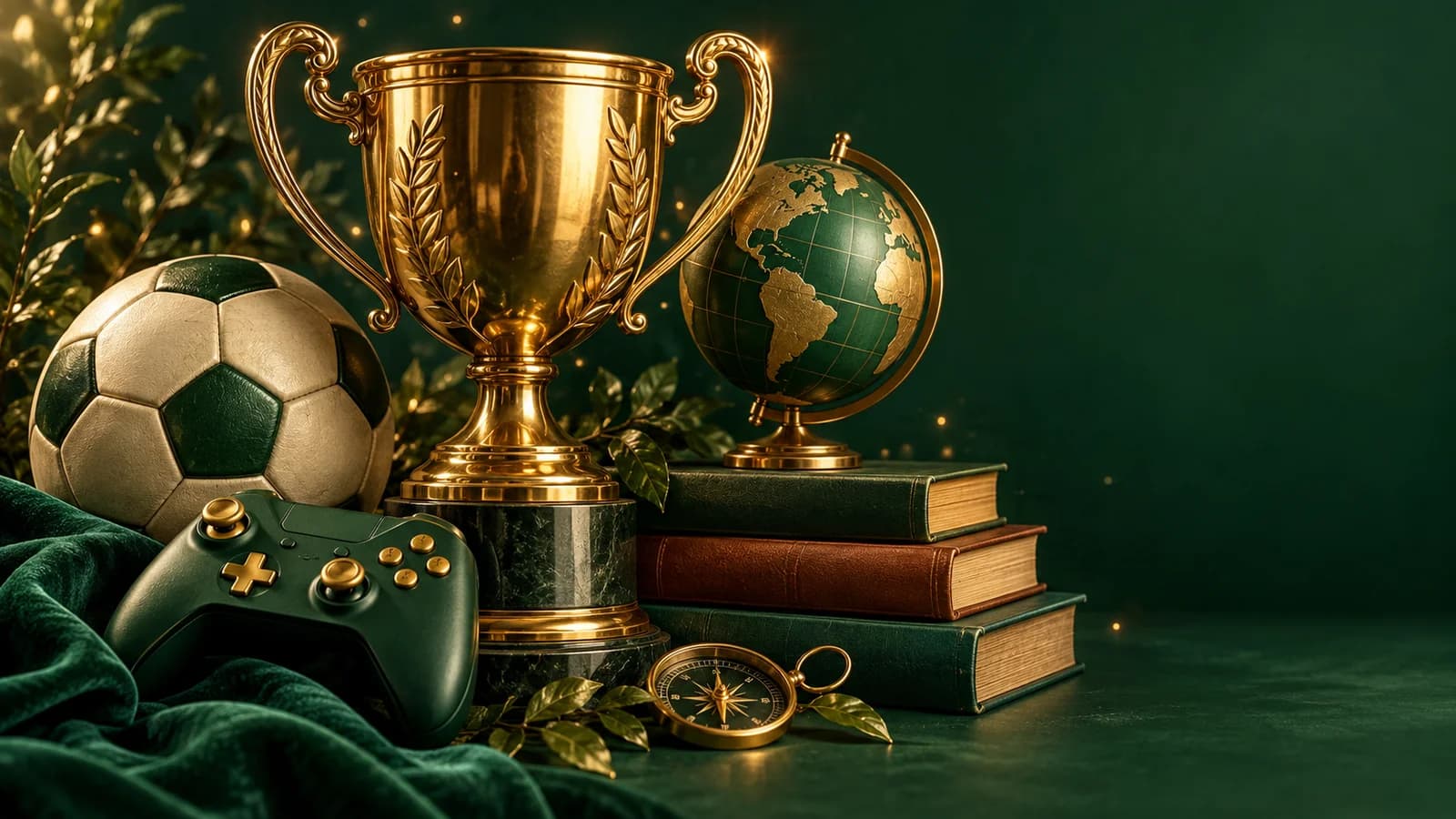 كأس ذهبي بين عوالم الكرة والألعاب والكتب